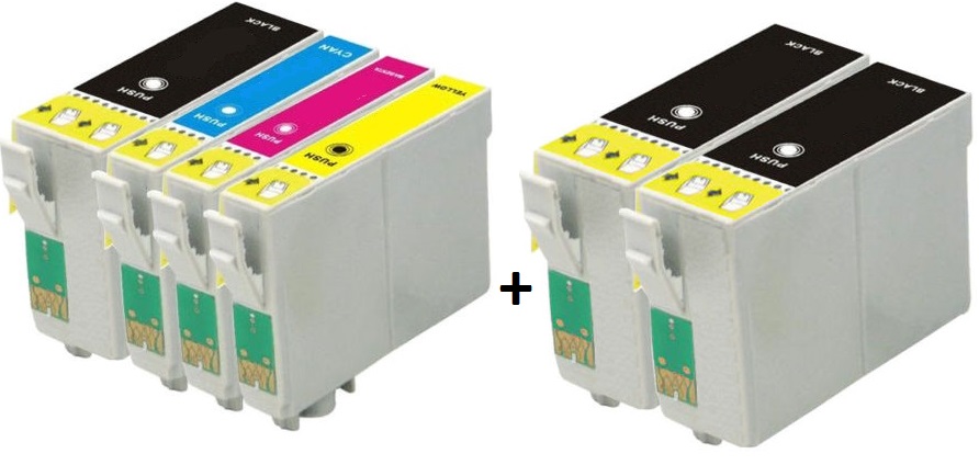 Compatible Epson 27XL High Capacity Ink Cartridges Full Set T2711/T2712/T2713/T2714 + 2 EXTRA BLACK